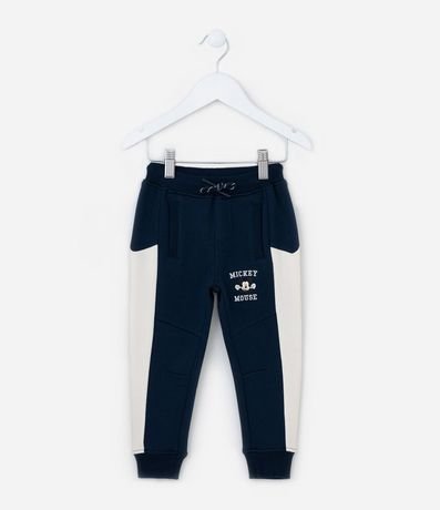 Pantalón Infantil con Recortes y Bordado de Mickey - Talle 1 a 6 años