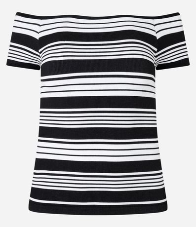 Blusa Hombro a Hombro en Seamless con Rayas 4