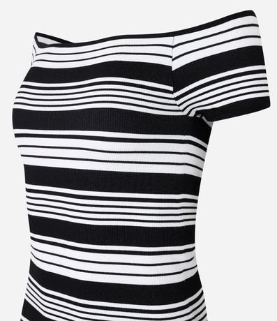 Blusa Hombro a Hombro en Seamless con Rayas 5