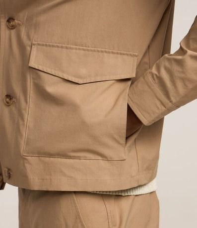 Campera en Sarga con Bolsillos Cargo 5