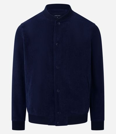 Campera Bomber en Terciopelo con Botones Forrados 5