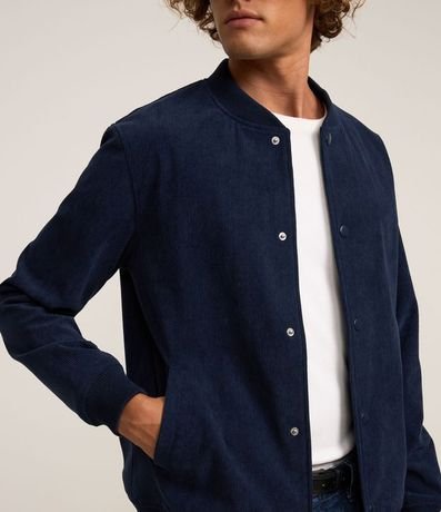 Campera Bomber en Terciopelo con Botones Forrados 4