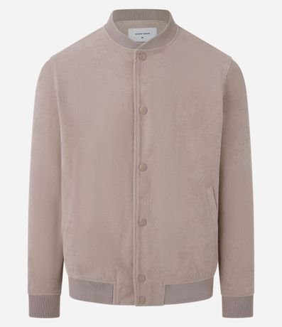 Campera Bomber en Terciopelo con Botones Forrados 5