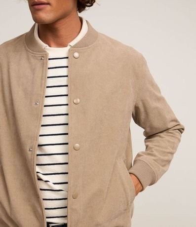 Campera Bomber en Terciopelo con Botones Forrados 3