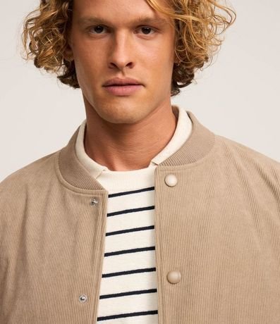Campera Bomber en Terciopelo con Botones Forrados 4