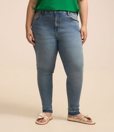 Pantalón Skinny en Jeans Dirty Washed con Bajo Deshilachado Curve & Plus Size 2