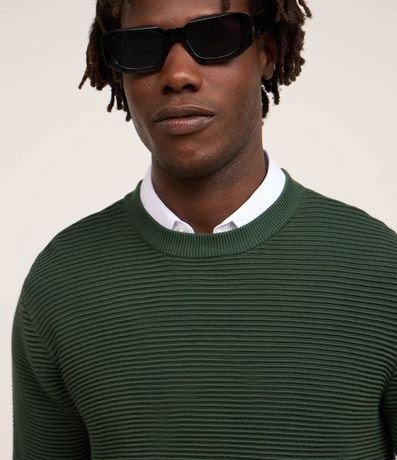 Suéter de Punto Liviano con Texturas Horizontales 4