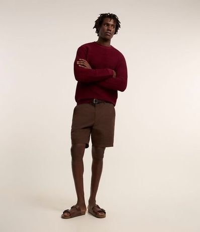 Suéter de Punto Liviano con Texturas Horizontales 2