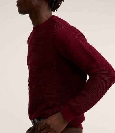 Suéter de Punto Liviano con Texturas Horizontales 3