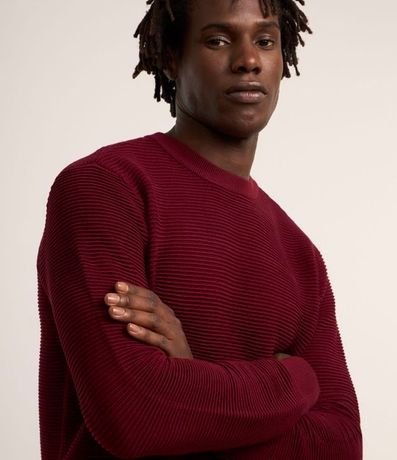 Suéter de Punto Liviano con Texturas Horizontales 4