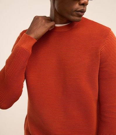 Suéter de Punto Liviano con Texturas Horizontales 4