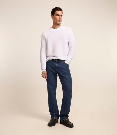 Suéter de Punto Liviano con Texturas Horizontales 2