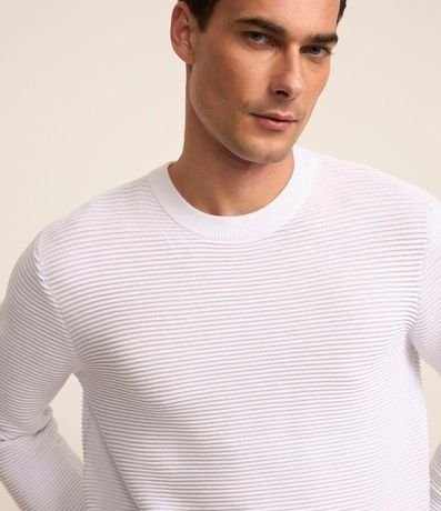 Suéter de Punto Liviano con Texturas Horizontales 3