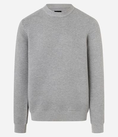 Suéter de Punto Liviano con Texturas Horizontales 5