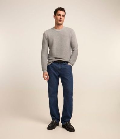 Suéter de Punto Liviano con Texturas Horizontales 2