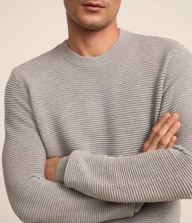 Suéter de Punto Liviano con Texturas Horizontales 4