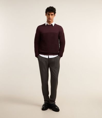 Suéter en Punto con Canalé Texturizado 2