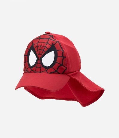Gorra Infantil con Protección en el Cuello y Estampa Spider-Man - Talle U