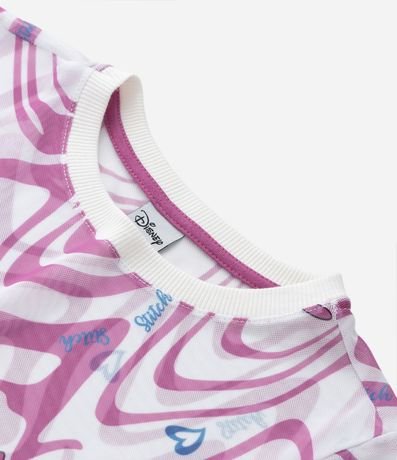 Blusa Infantil con Superposición y Estampa Stitch- Talle 5 a 14 años 2