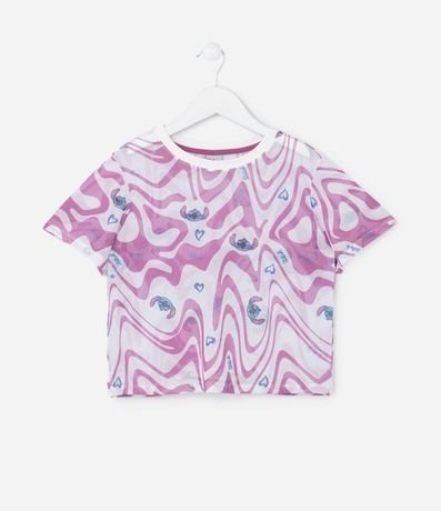 Blusa Infantil con Superposición y Estampa Stitch- Talle 5 a 14 años 3