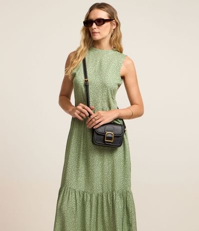 Vestido Evasê Midi en Viscosa con Estampa de Lunares 2