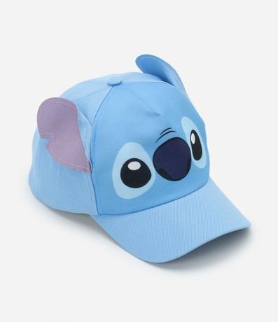 Gorra Asa Curva Infantil con Estampa de Stitch y Orejitas - Talle U