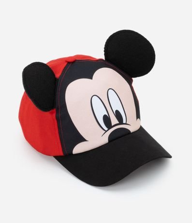Gorra Infantil en Sarga con Estampado Mickey y Orejas 3D - Talle U
