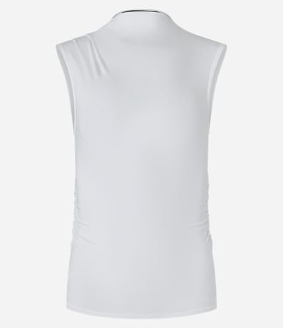 Blusa sin Manga en Jersey con Drapeados Laterales 5