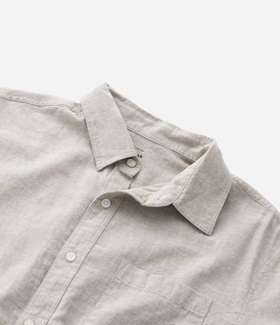 Camisa Manga Corta en Lino con Bolsillo 5