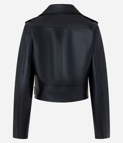 Campera Biker en PU con Cremallera en los Bolsillos 5