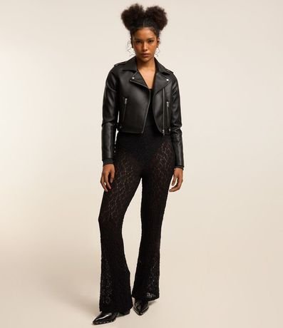 Campera Biker en PU con Cremallera en los Bolsillos 2