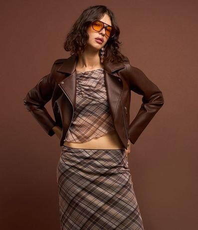 Campera Biker en PU con Cremallera en los Bolsillos 6