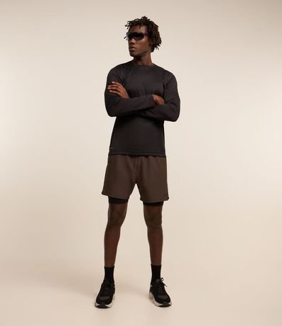 Bermuda Deportiva con Short de Compresión