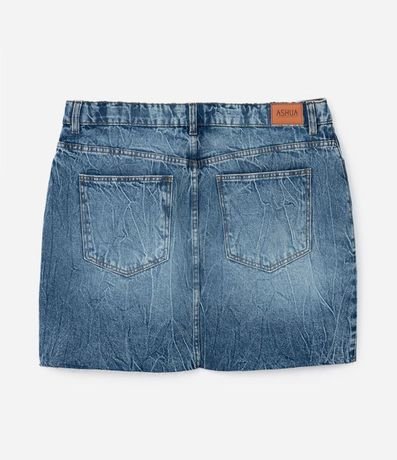 Pollera Corta en Jeans con Bajo a Hilo Curve & Plus Size 6