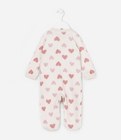 Mono Infantil en Plush con Estampa Corazones - Talle RN a 18 meses 3