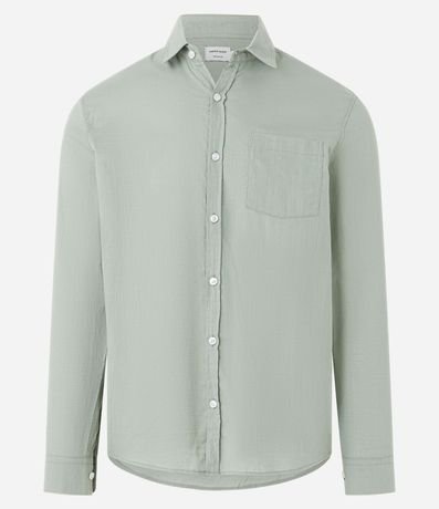 Camisa Regular en Voil con Textura Flamê 5