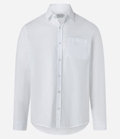Camisa Regular en Voil con Textura Flamê 5