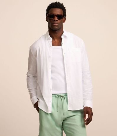 Camisa Regular en Voil con Textura Flamê 1