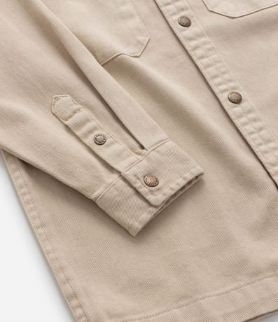 Camisa Overshirt Infantil en Sarga con Bolsillos - Talle 5 a 14 años 4