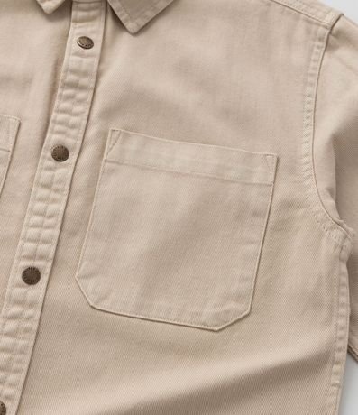 Camisa Overshirt Infantil en Sarga con Bolsillos - Talle 5 a 14 años 5