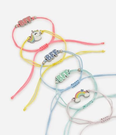 Kit 05 Pulseras Infantiles BFF - Talle Único