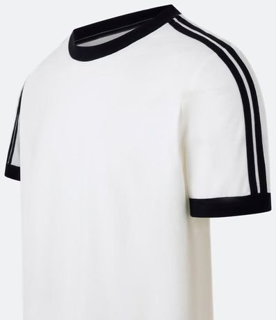 Remera Regular en Algodón con Rayas en los Hombros 6