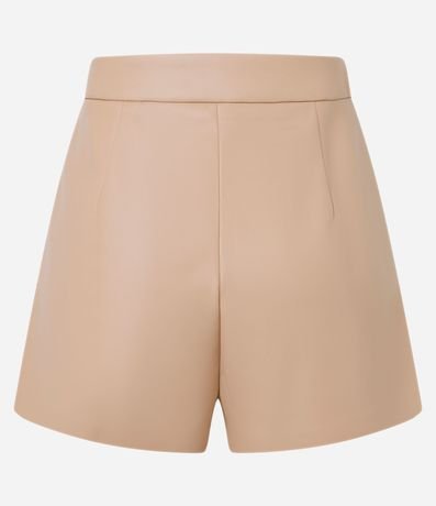 Short en PU con Cintura Alta y Pliegues 2