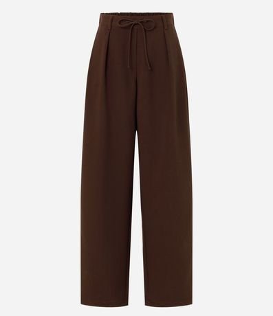 Pantalón Wide Leg en Sastrería y Lazo en la Cintura 6