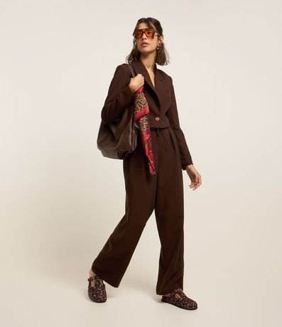 Pantalón Wide Leg en Sastrería y Lazo en la Cintura