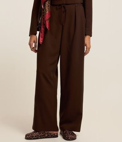 Pantalón Wide Leg en Sastrería y Lazo en la Cintura 3