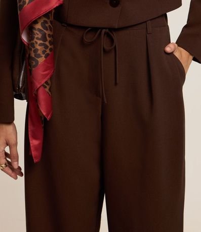 Pantalón Wide Leg en Sastrería y Lazo en la Cintura 4