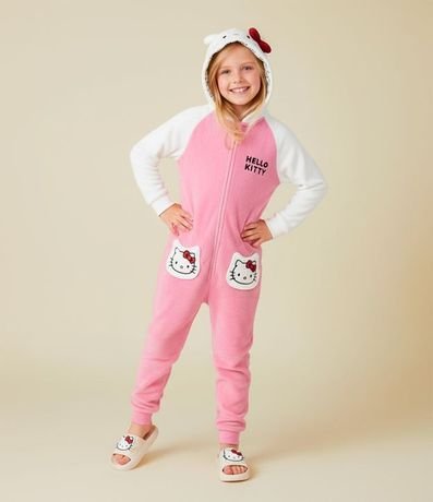 Pijama Jumper Infantil con Bordado Hello Kitty - Talle 4 a 14 años 1