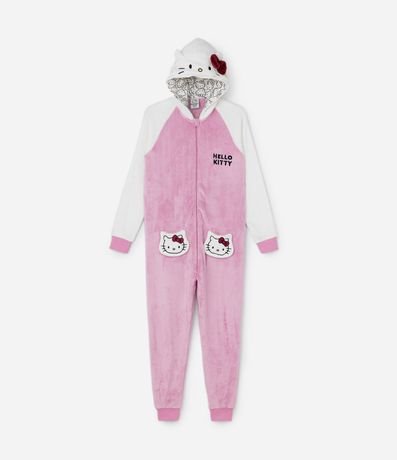 Pijama Jumper Infantil con Bordado Hello Kitty - Talle 4 a 14 años
