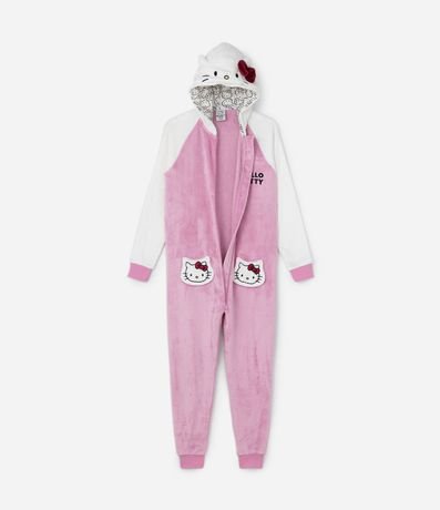 Pijama Jumper Infantil con Bordado Hello Kitty - Talle 4 a 14 años 2